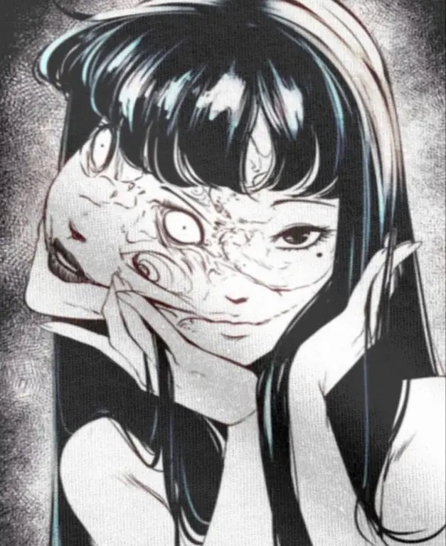 Ilustrasi karakter dalam manga Junji Ito