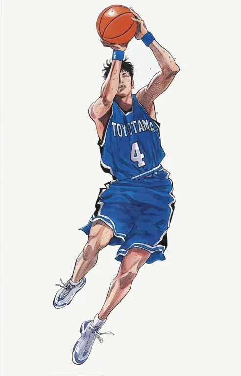 Ilustrasi karakter-karakter Slam Dunk