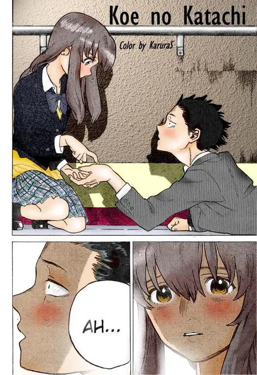 Ilustrasi karakter-karakter dalam film A Silent Voice