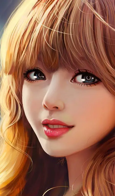 Ilustrasi gadis anime yang imut dan menggemaskan