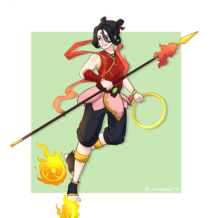 Ilustrasi karakter Nezha