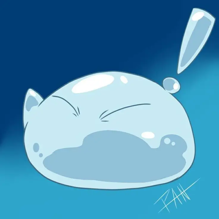 Ilustrasi karakter slime anime yang menggemaskan Karakter anime slime yang lucu