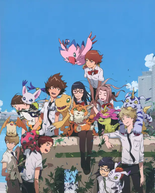 Ilustrasi karakter Digimon Adventure tri.