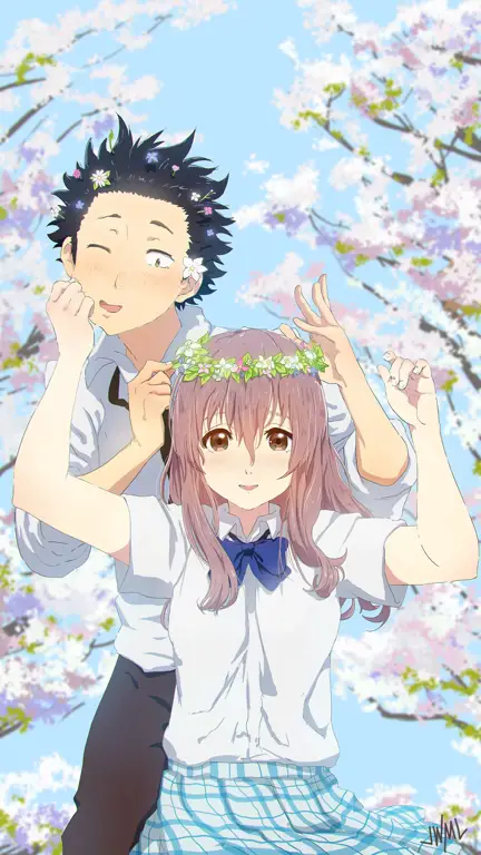 Ilustrasi karakter dari film A Silent Voice