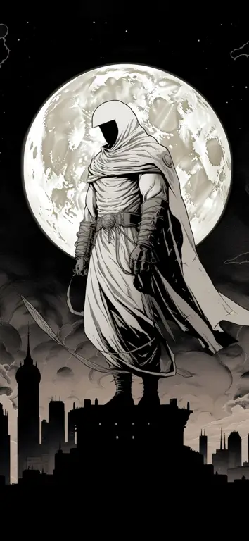 Ilustrasi karakter Moon Knight