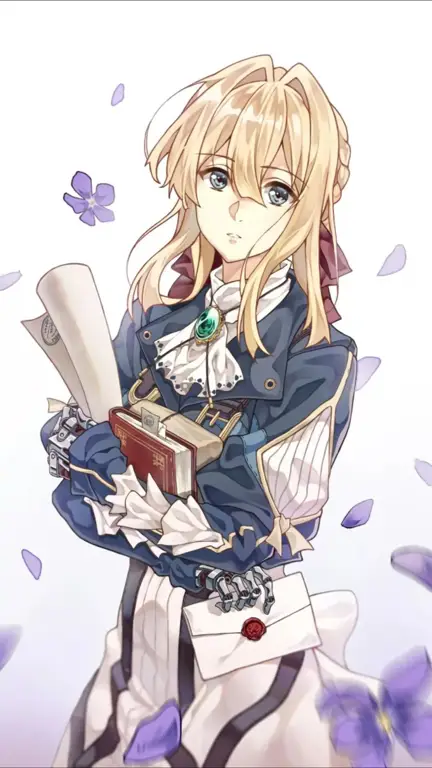 Ilustrasi karakter Violet Evergarden