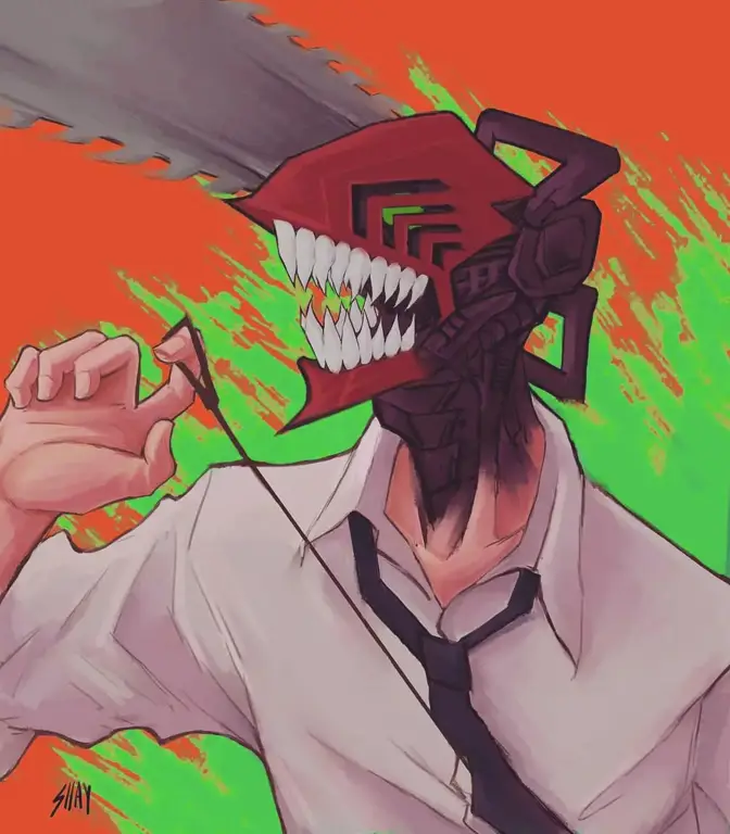 Ilustrasi seni Chainsaw Man