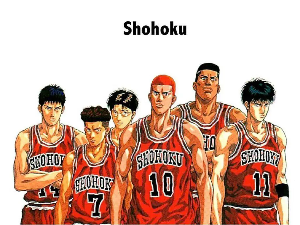 Ilustrasi karakter-karakter Slam Dunk