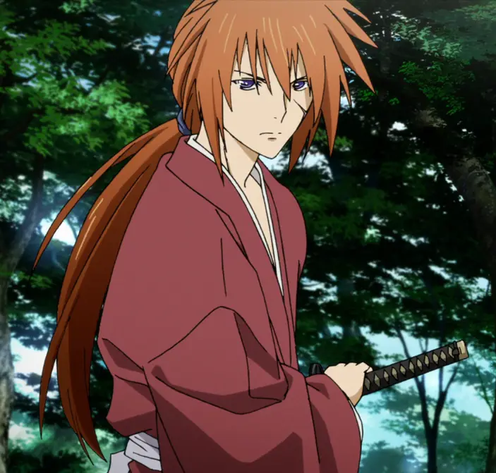 Ilustrasi Kenshin Himura dari anime Samurai X