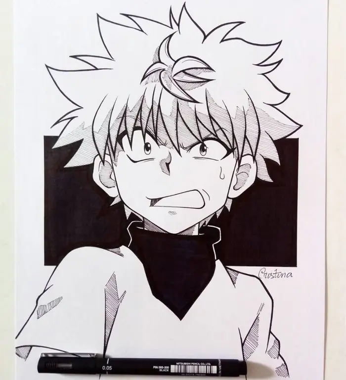 Ilustrasi Killua Zoldyck yang memukau dalam resolusi tinggi