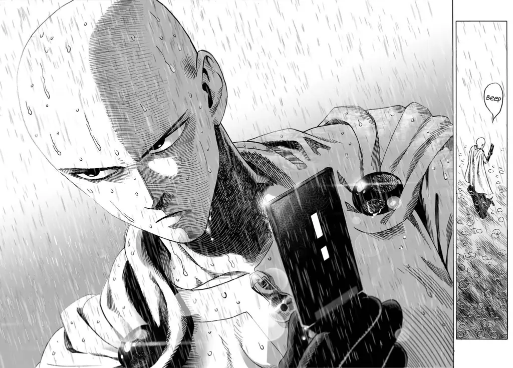 Panel-panel komik One Punch Man yang dinamis