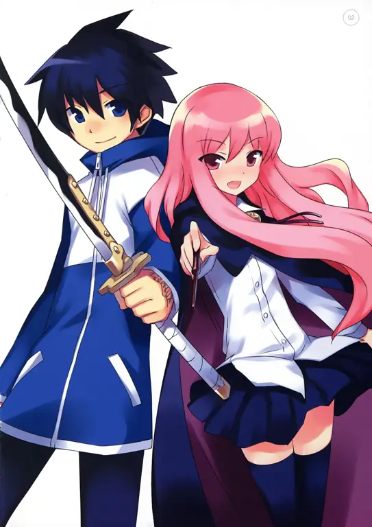 Gambar ilustrasi kunci dari anime Zero no Tsukaima