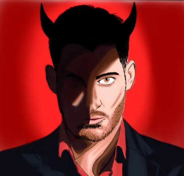 Ilustrasi karakter Lucifer Morningstar