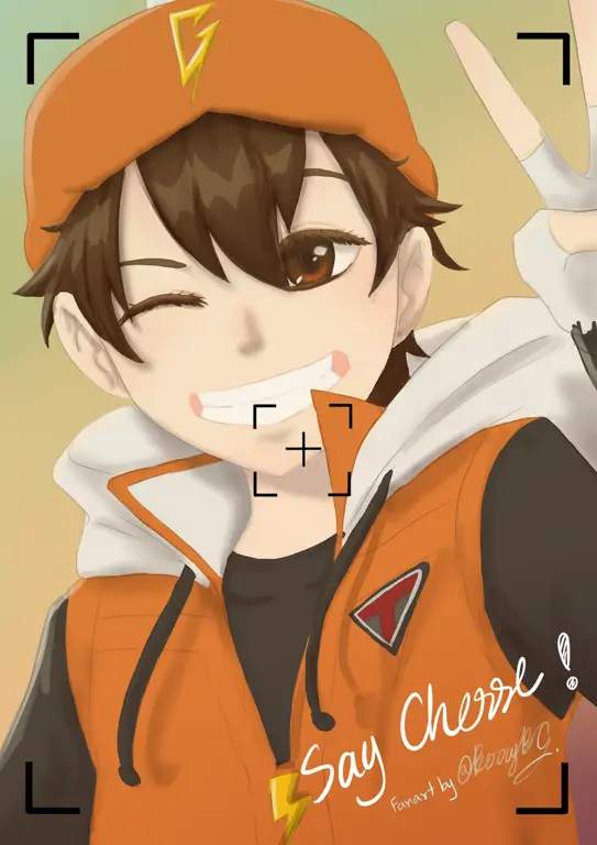 Ilustrasi manga Boboiboy dengan gaya seni yang khas