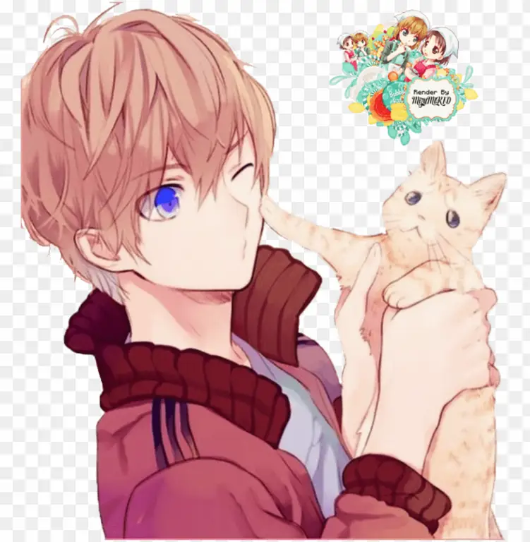 Gambar manusia kucing anime laki-laki