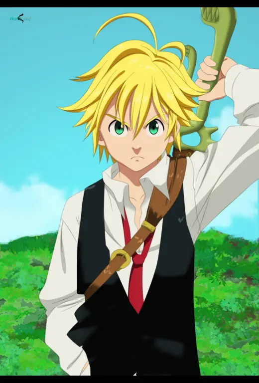 Ilustrasi Meliodas dan Tujuh Dosa Mematikan