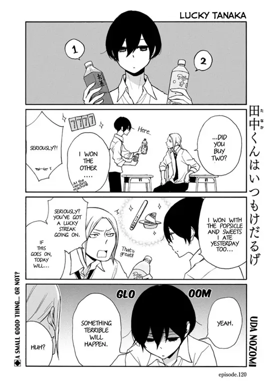 Panel manga Tanaka-kun wa Itsumo Kedaruge yang menarik