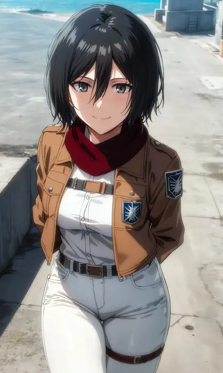 Gambar Mikasa Ackerman yang imut dan menggemaskan