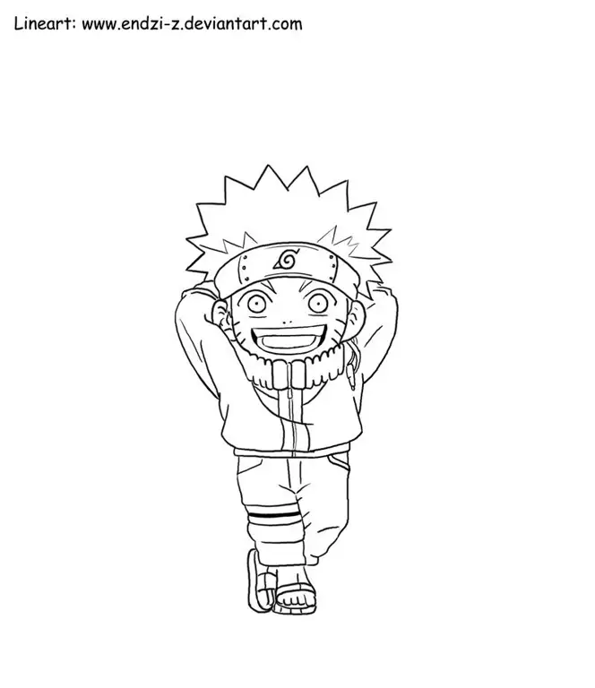 Gambar Naruto SD bergaya chibi