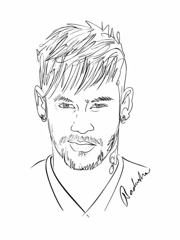 Ilustrasi gambar Neymar versi anime