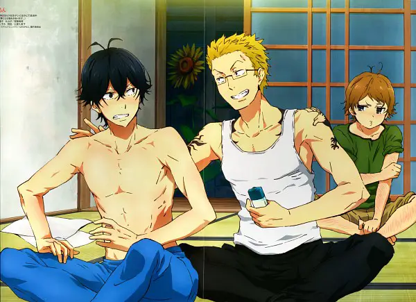 Ilustrasi para karakter utama dalam anime Barakamon Karakter-karakter dalam anime Barakamon