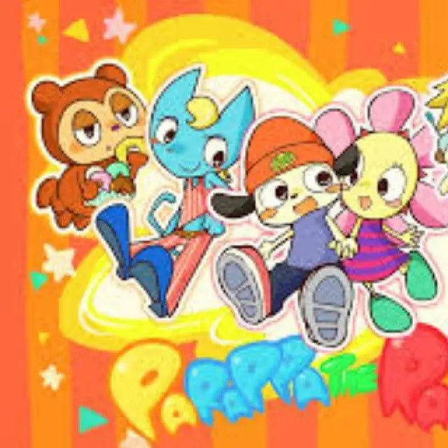 Parappa dan teman-temannya dalam seni anime