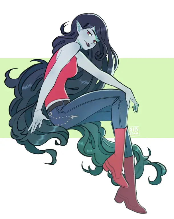 Fanart Marceline dalam gaya anime