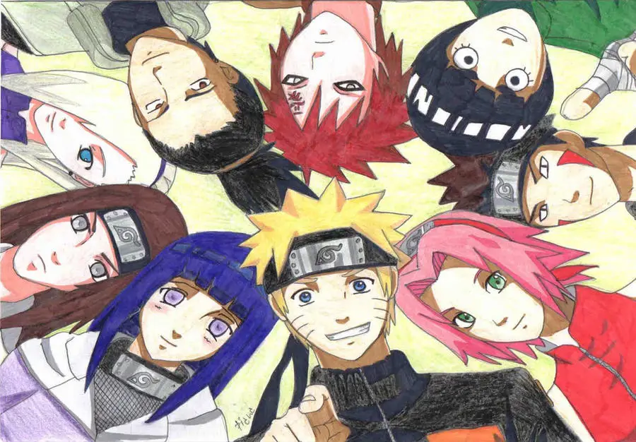 Gambar fanart Naruto dan teman-temannya