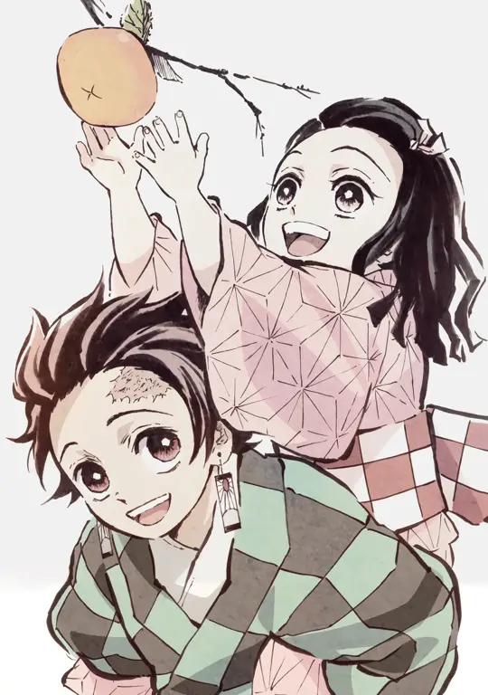 Gambar Tanjiro dan Nezuko