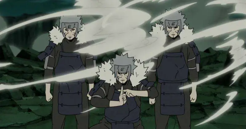 Gambar para karakter Naruto menggunakan Kage Bunshin