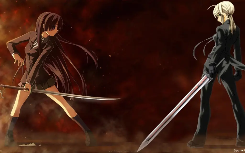 Ilustrasi pertarungan seru antar karakter anime Gambar adegan pertarungan anime yang epik