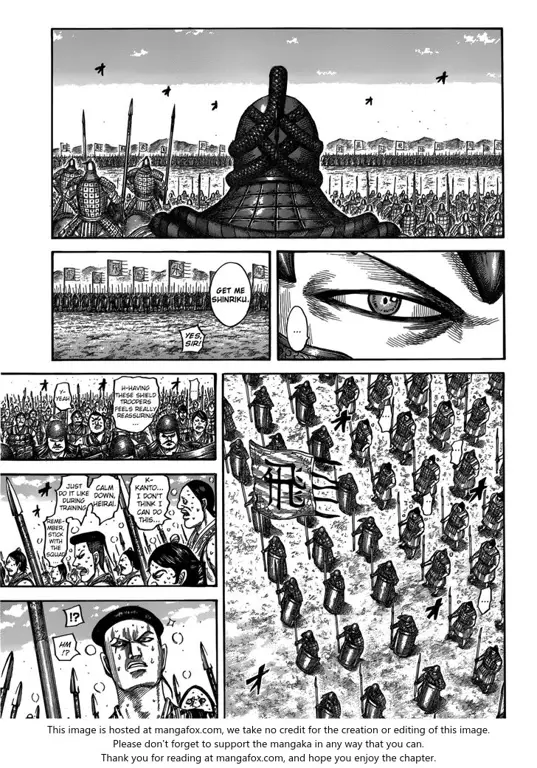 Adegan pertempuran dramatis di Kingdom manga 544