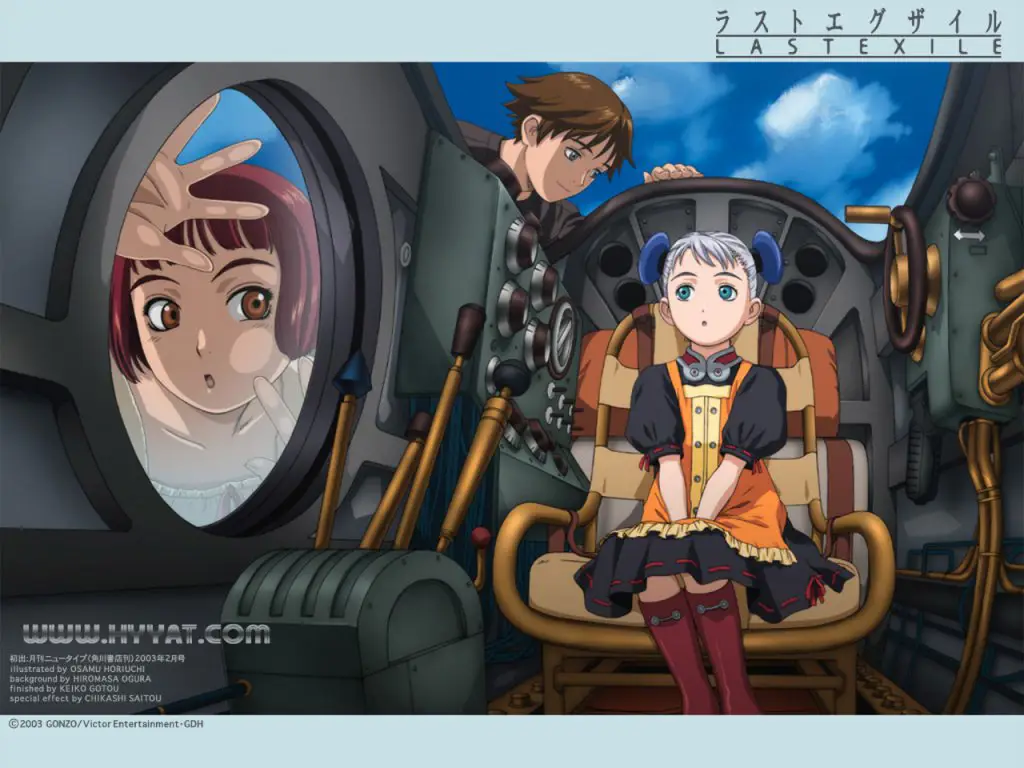 Gambar desain pesawat udara di Last Exile: Ginyoku no Fam