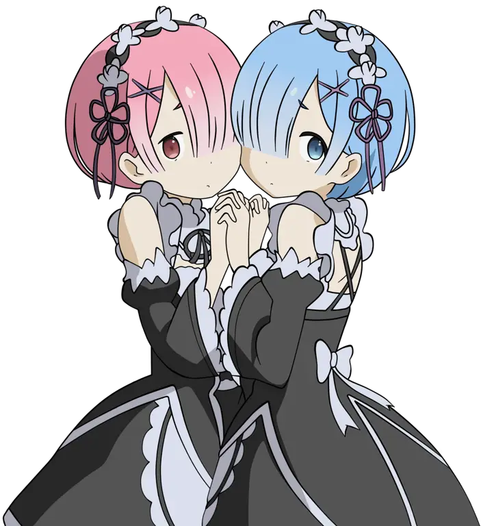 Gambar Rem dan Ram dari Re:Zero