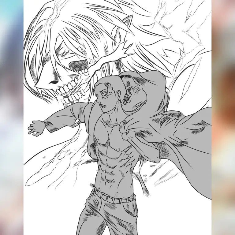 Gambar resmi Eren Yeager dari Attack on Titan