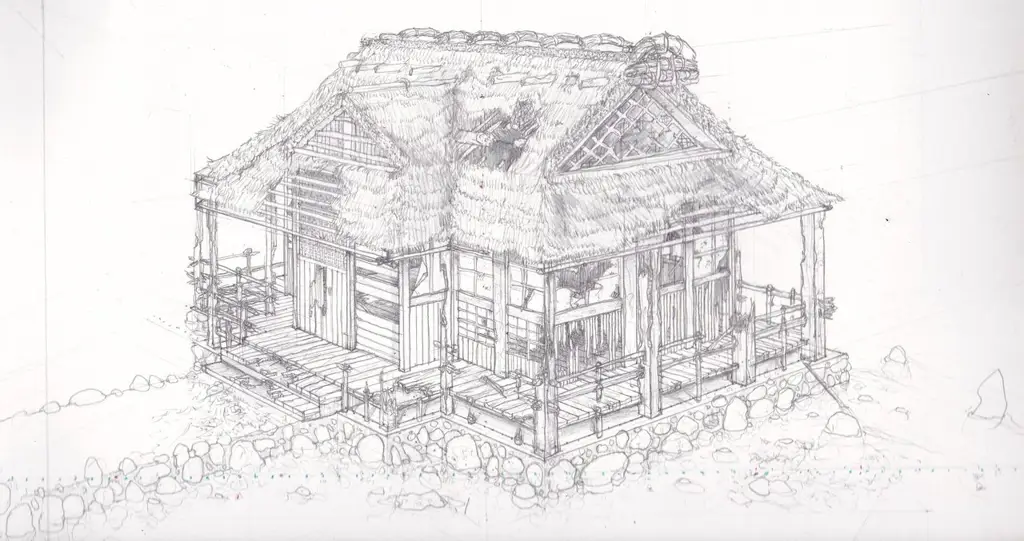 Ilustrasi rumah keluarga Yozakura