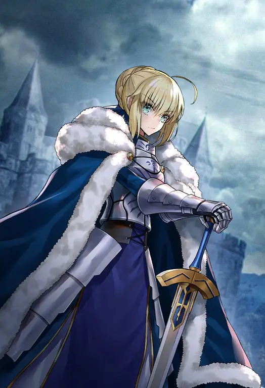 Gambar Saber (Artoria Pendragon) dari Fate/Stay Night