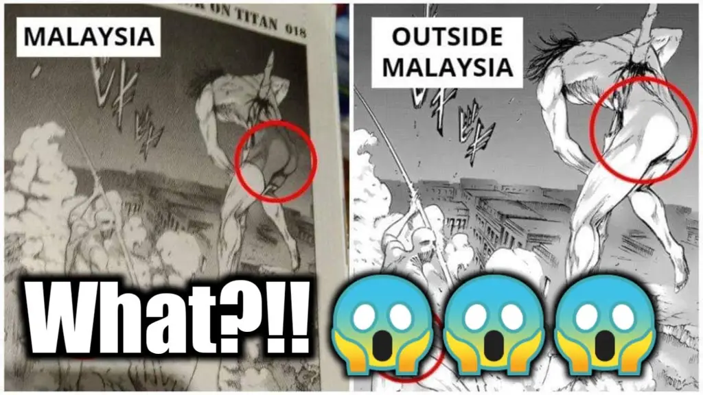 Contoh sensor pada komik manga