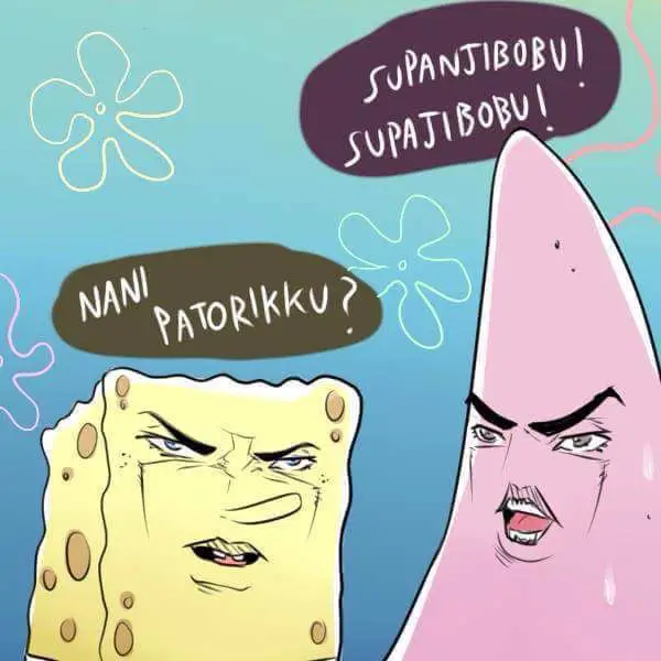 Spongebob Squarepants dalam gaya anime