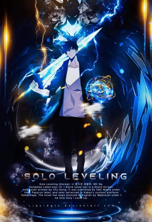 Gambar ilustrasi dari manga Solo Leveling yang menampilkan Sung Jinwoo