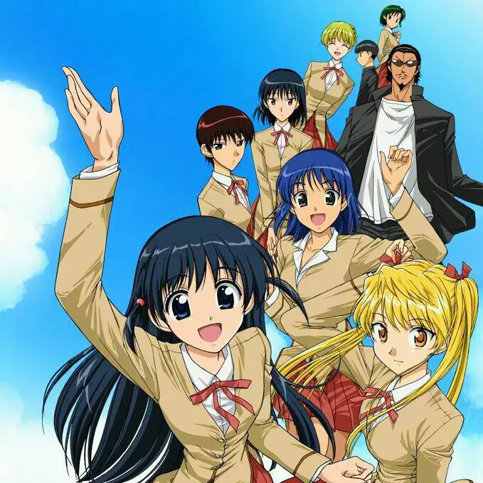 Ilustrasi karakter-karakter utama School Rumble