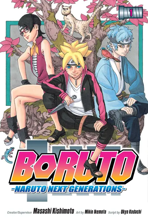 Ilustrasi karakter-karakter Boruto