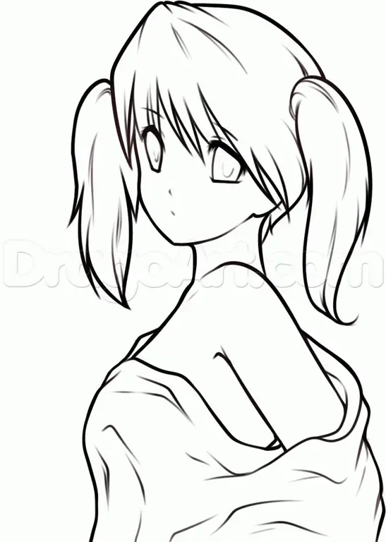 Ilustrasi gadis manga seksi