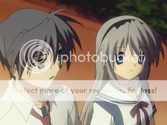 Ilustrasi pasangan Tomoya dan Tomoyo