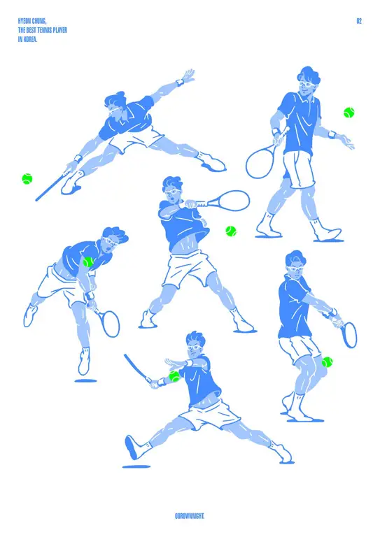 Ilustrasi teknik-teknik tenis