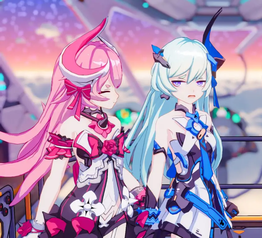 Gambar ilustrasi dengan gaya anime Honkai Impact 3rd