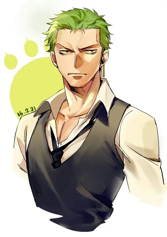 Gambar fanart Zoro dari One Piece