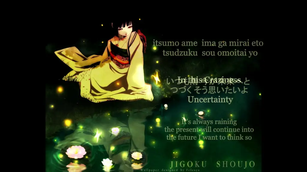 Gambar cuplikan situs web yang membahas Jigoku Shoujo