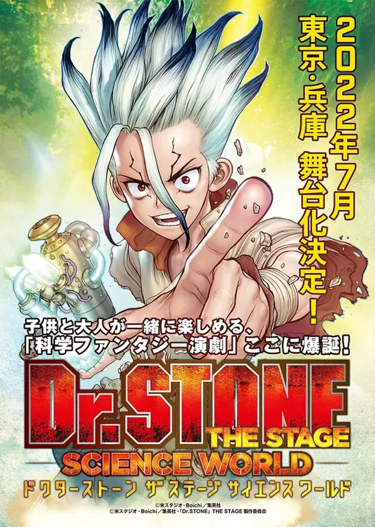 Gambar rumus ilmiah dan alat-alat yang digunakan Senku dalam anime Dr. Stone