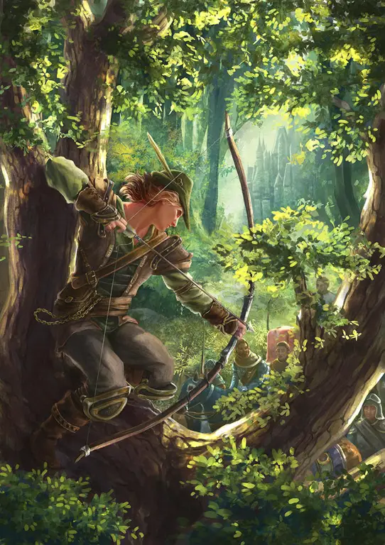 Ilustrasi anime yang terinspirasi oleh kisah Robin Hood